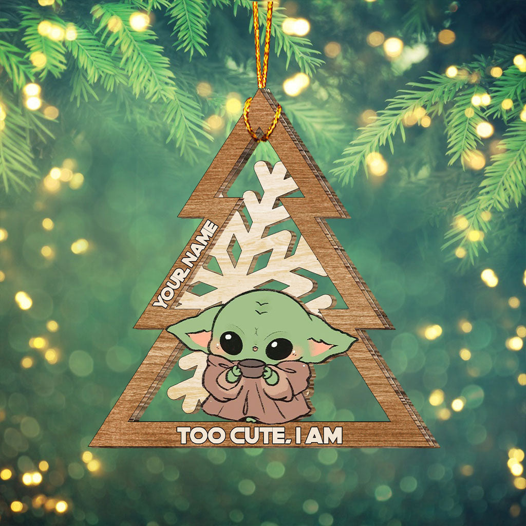 Personalized Layered Wood Ornament Cute Snowflake Gift for Kids