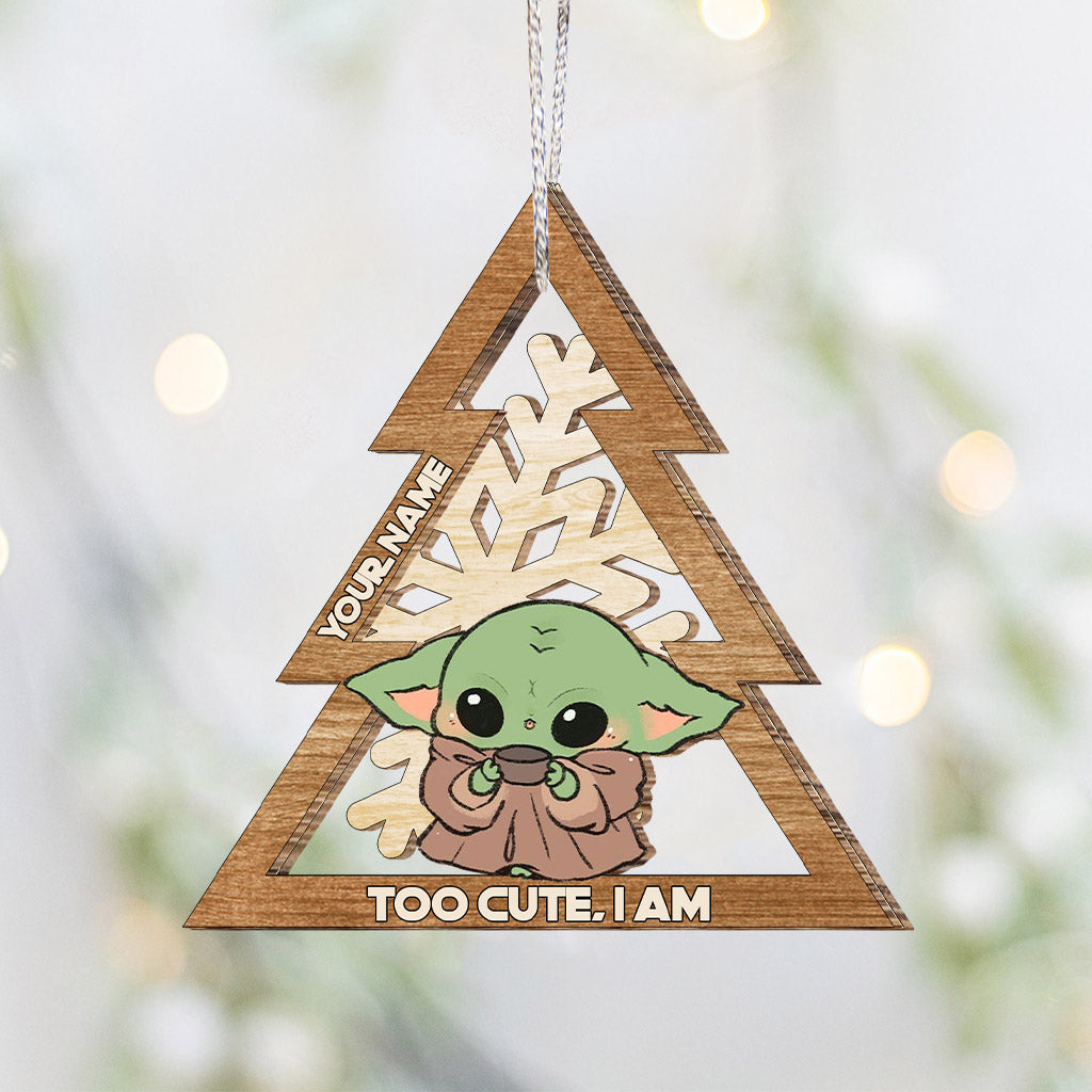 Personalized Layered Wood Ornament Cute Snowflake Gift for Kids