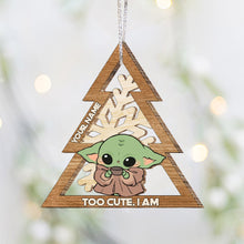 Load image into Gallery viewer, Personalized Layered Wood Ornament Cute Snowflake Gift for Kids
