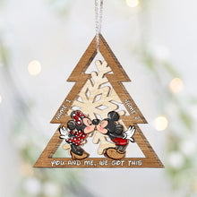 Load image into Gallery viewer, Personalized Christmas Mouse Ears Ornament Custom Names Gift
