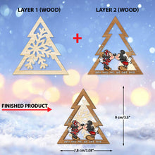 Load image into Gallery viewer, Personalized Christmas Mouse Ears Ornament Custom Names Gift
