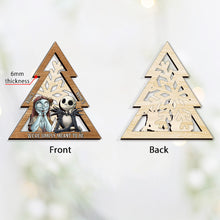 Load image into Gallery viewer, Personalized Christmas Layered Wood Ornament for Couples
