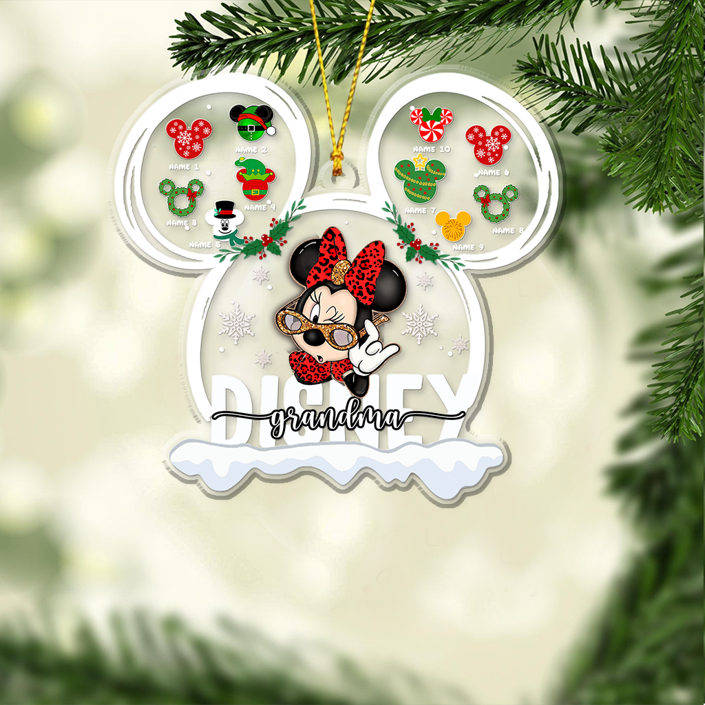 Personalized Acrylic Christmas Ornament Gift for Grandma