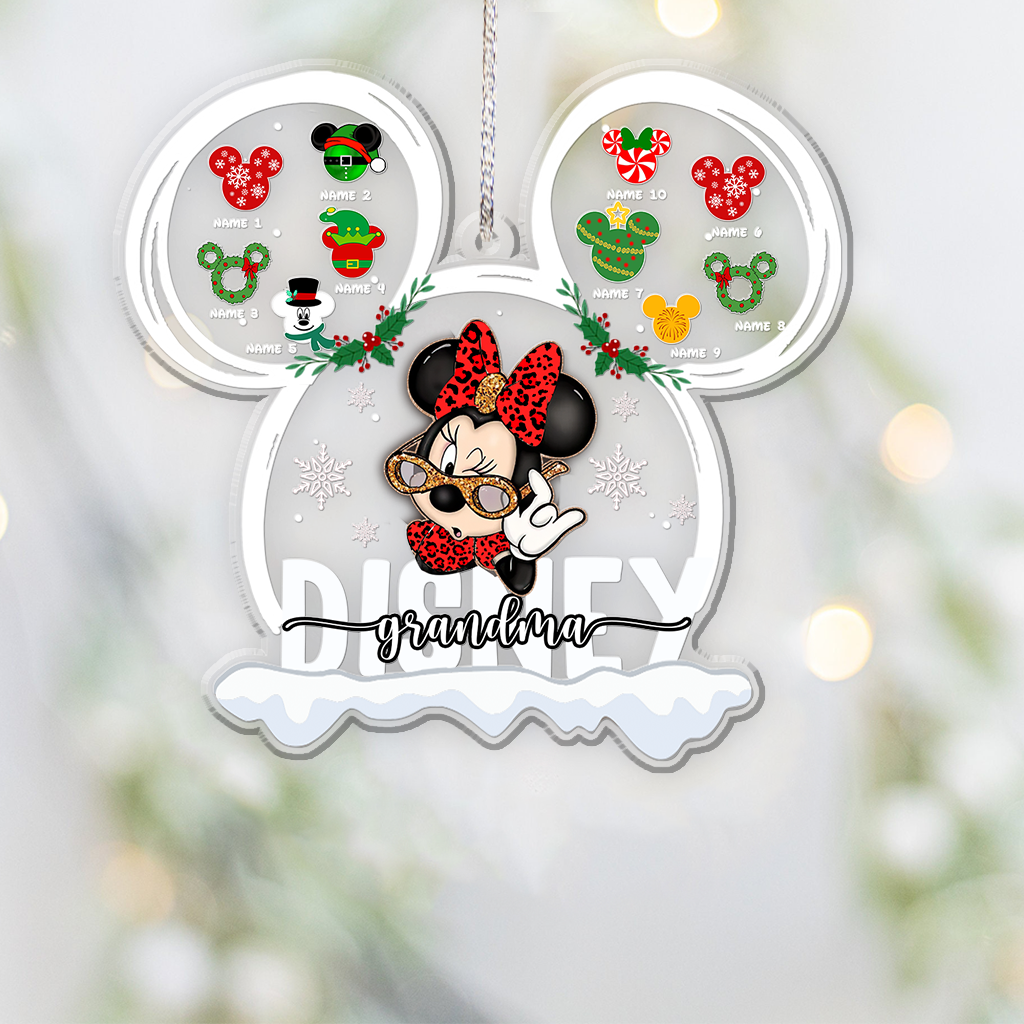 Personalized Acrylic Christmas Ornament Gift for Grandma