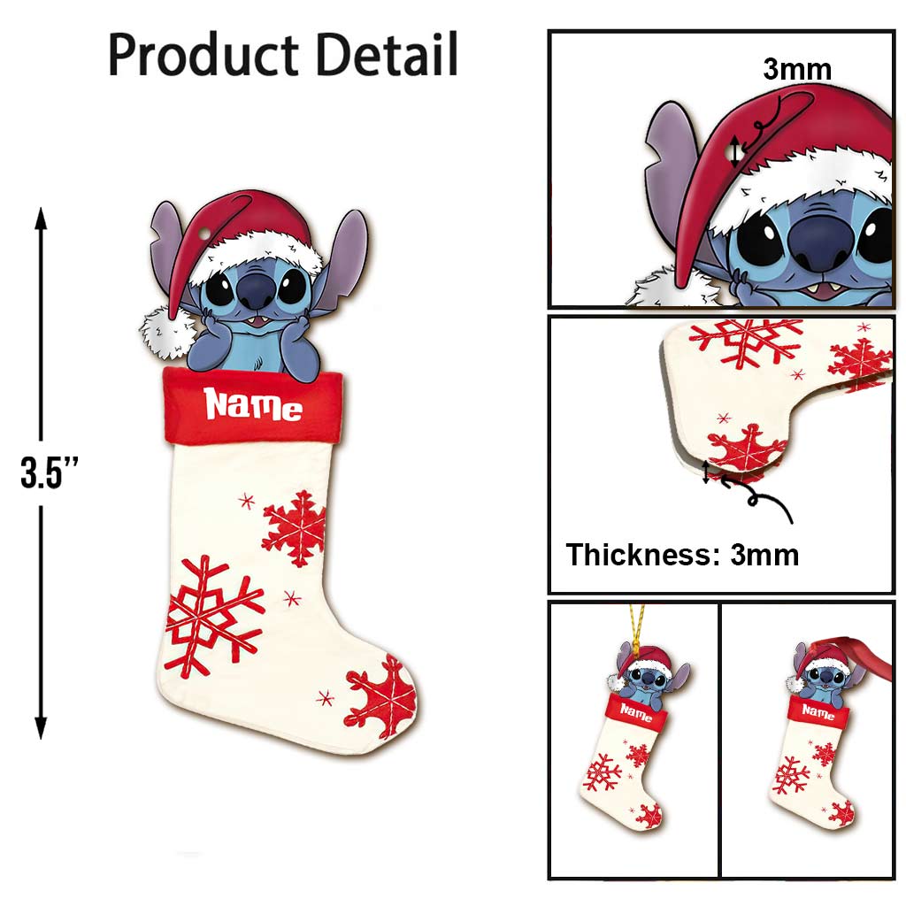 Personalized Christmas Ohana Ornament Custom Name Gift