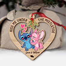 Load image into Gallery viewer, Personalized Mistletoe Ornament Custom Couples Gift for Christmas
