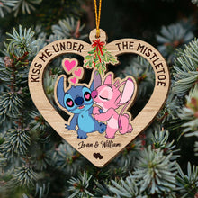 Load image into Gallery viewer, Personalized Mistletoe Ornament Custom Couples Gift for Christmas
