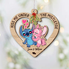 Load image into Gallery viewer, Personalized Mistletoe Ornament Custom Couples Gift for Christmas
