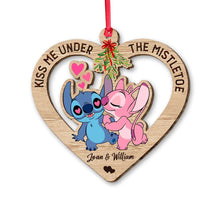 Load image into Gallery viewer, Personalized Mistletoe Ornament Custom Couples Gift for Christmas
