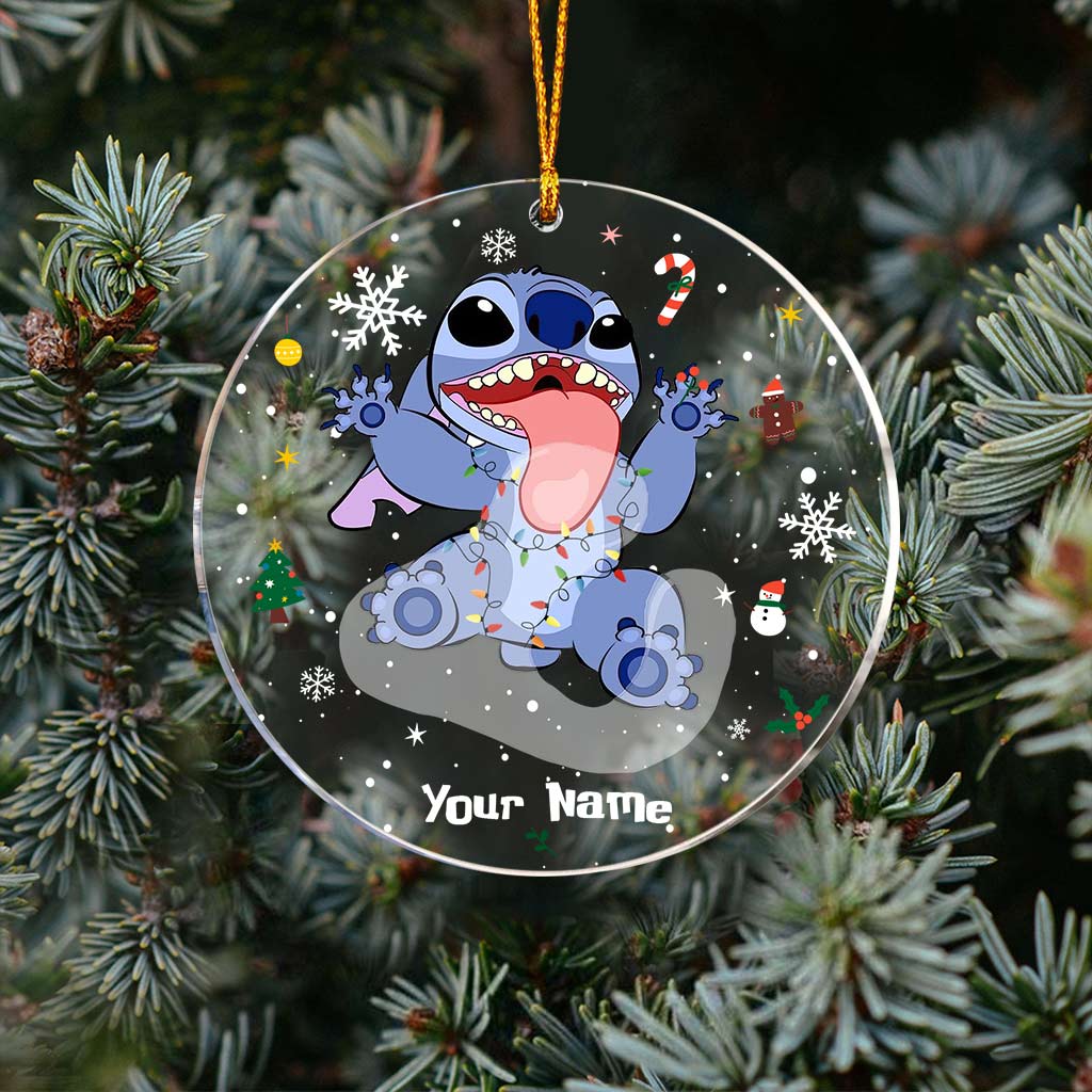 Personalized Transparent Christmas Ornament Custom Name Gift