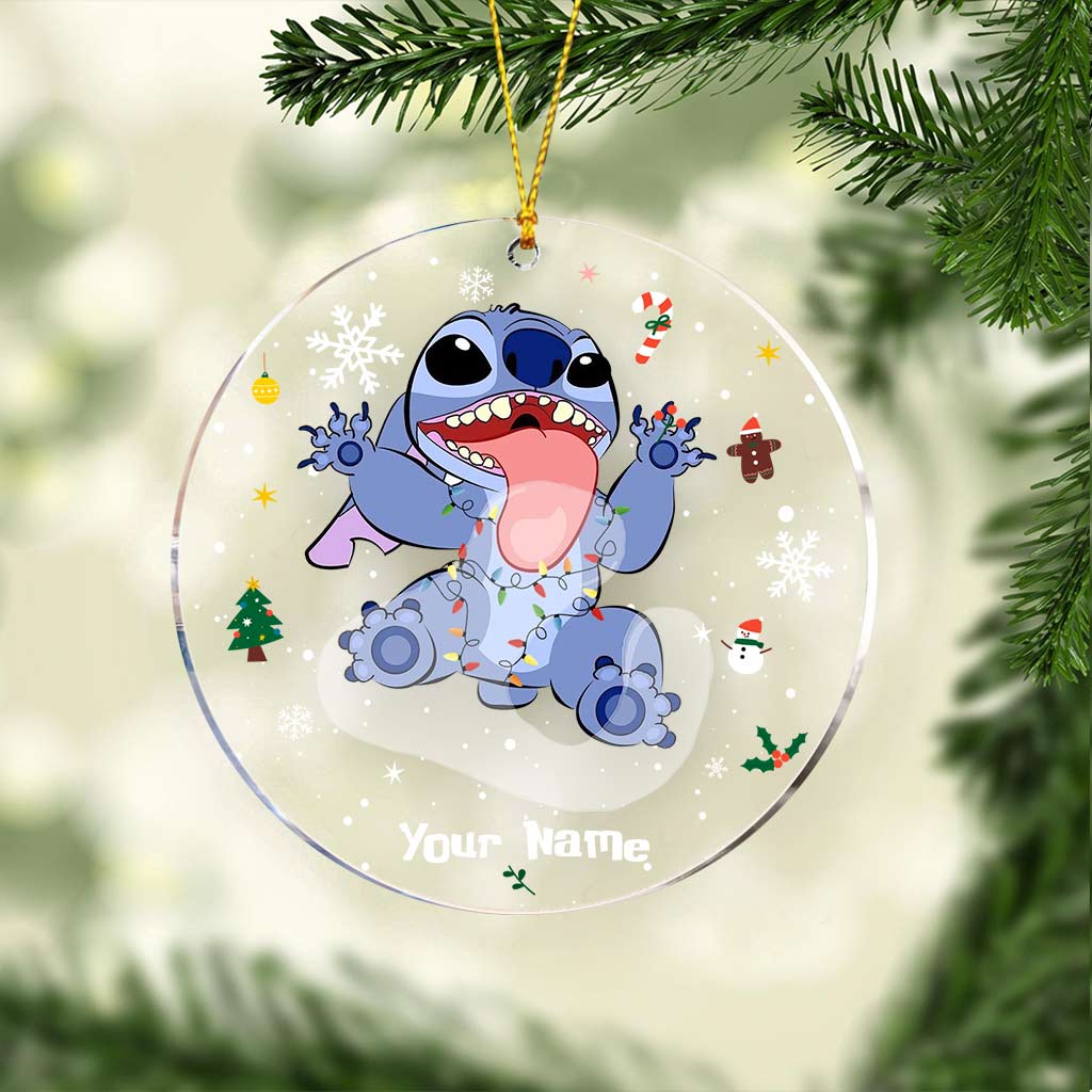 Personalized Transparent Christmas Ornament Custom Name Gift