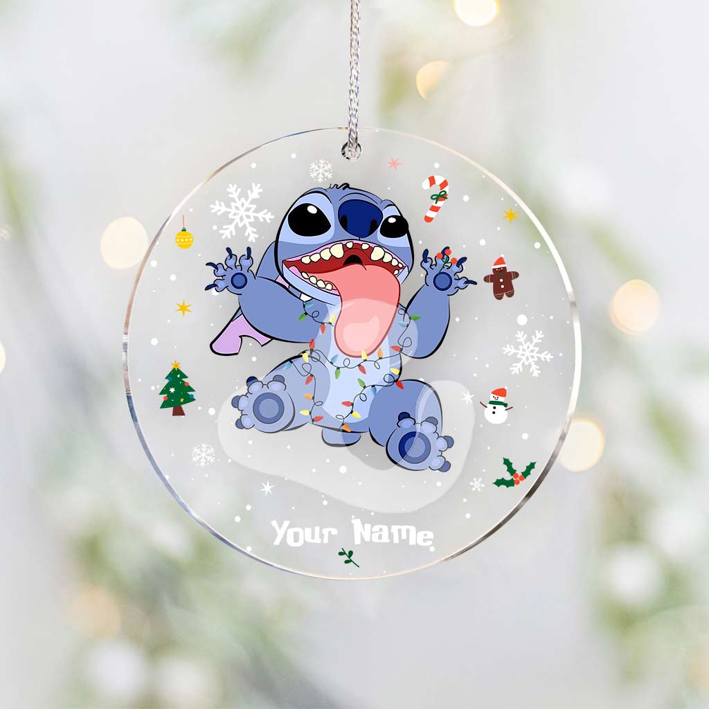 Personalized Transparent Christmas Ornament Custom Name Gift