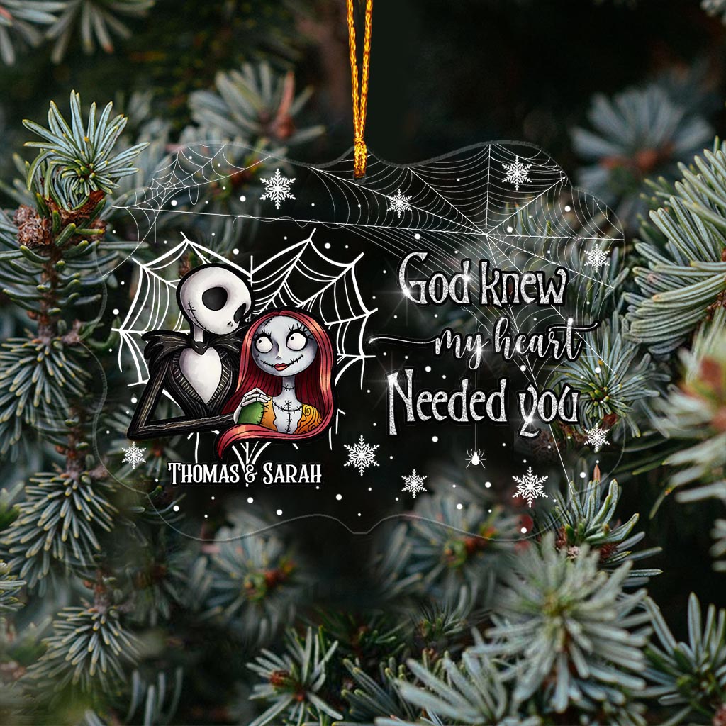 Personalized Transparent Ornament Custom Name Romantic Gift for Christmas