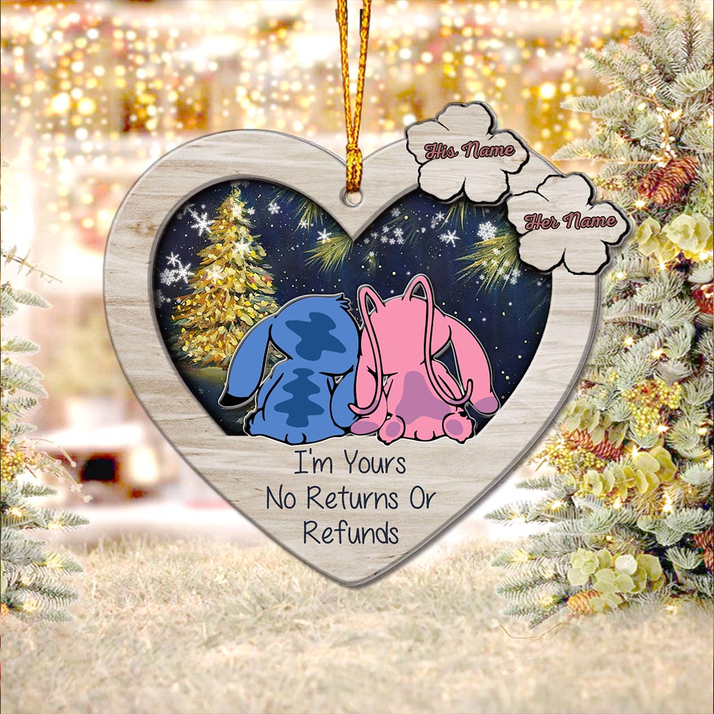 Personalized Christmas Ohana Layered Ornament Custom Names Gift