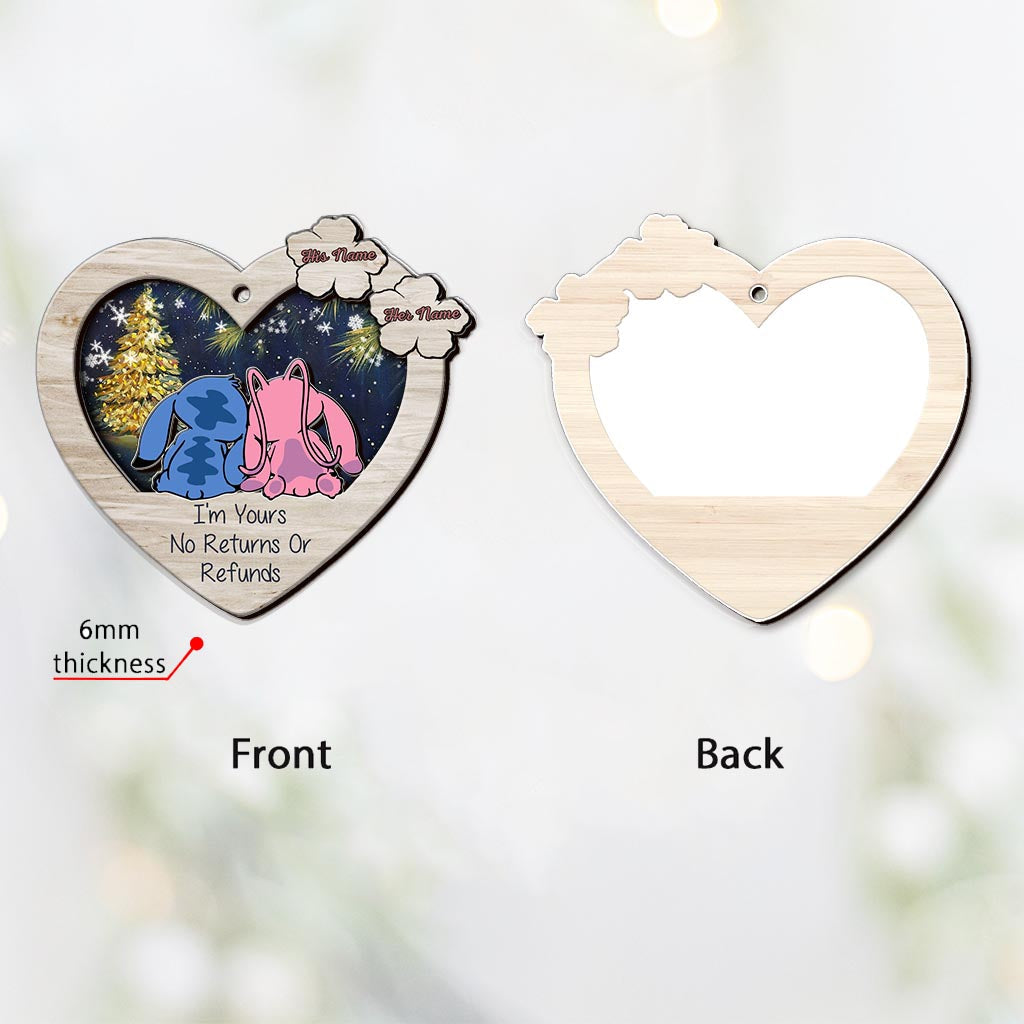 Personalized Christmas Ohana Layered Ornament Custom Names Gift