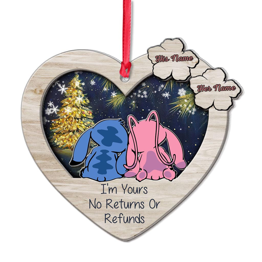 Personalized Christmas Ohana Layered Ornament Custom Names Gift