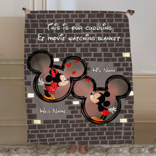 Load image into Gallery viewer, Personalized Cuddling Blanket for Couples - Custom Name Love Gift
