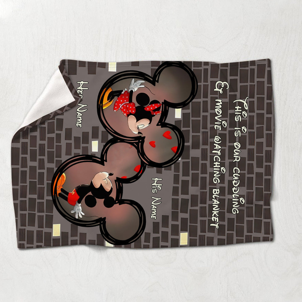 Personalized Cuddling Blanket for Couples - Custom Name Love Gift