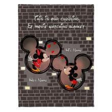 Load image into Gallery viewer, Personalized Cuddling Blanket for Couples - Custom Name Love Gift
