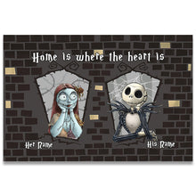 Load image into Gallery viewer, Personalized Couple Doormat Home Is Where The Heart Is Gift
