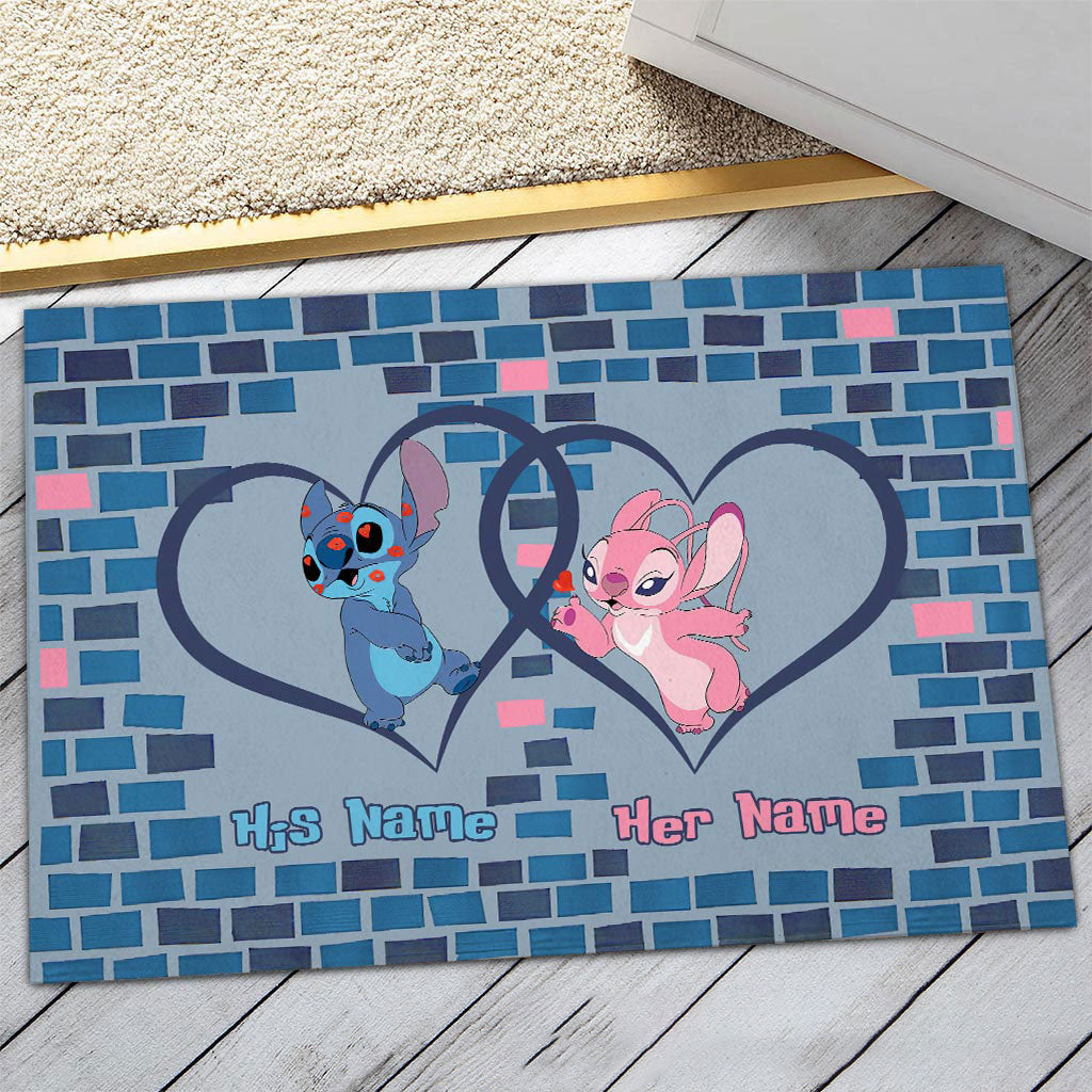Personalized Ohana Doormat with Custom Names for Couples