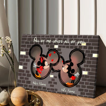 Load image into Gallery viewer, Personalized Disney Couple Canvas Art Custom Names Gift
