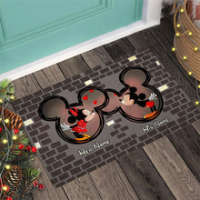 Load image into Gallery viewer, Personalized Couple Mouse Doormat Custom Name Gift for Valentine's Day
