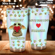 Load image into Gallery viewer, Personalized Love You I Do Couple Tumbler Custom Name Drinkware Gift
