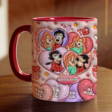 Load image into Gallery viewer, Personalized Valentine’s Day Accent Mug Custom Name Gift for Couple
