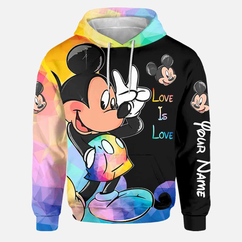 Personalized LGBT Support Hoodie and Leggings Set Custom Name Gift