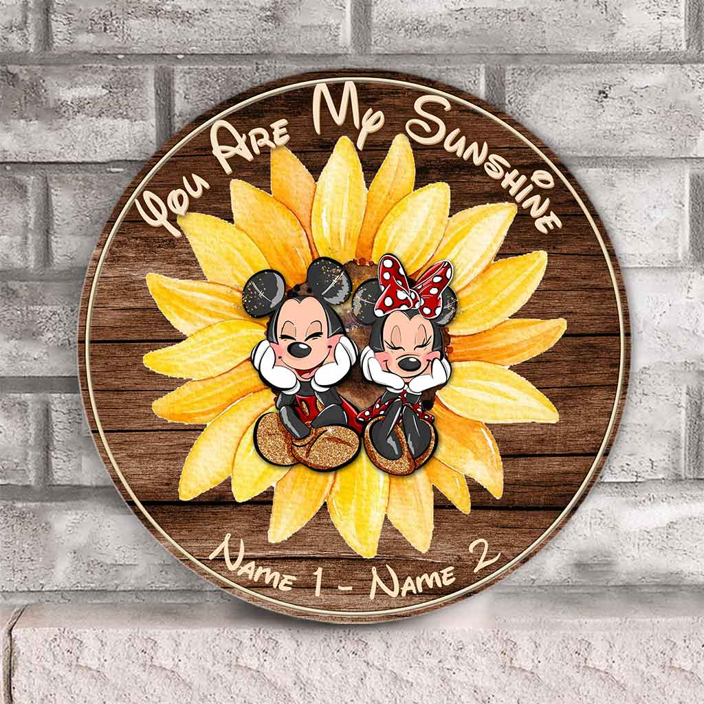 Personalized Round Wood Sign You Are My Sunshine Gift