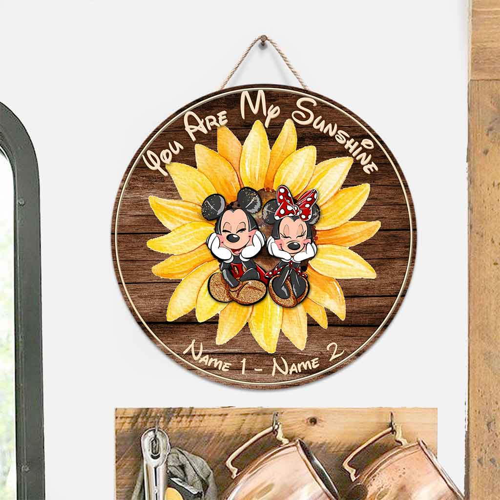 Personalized Round Wood Sign You Are My Sunshine Gift