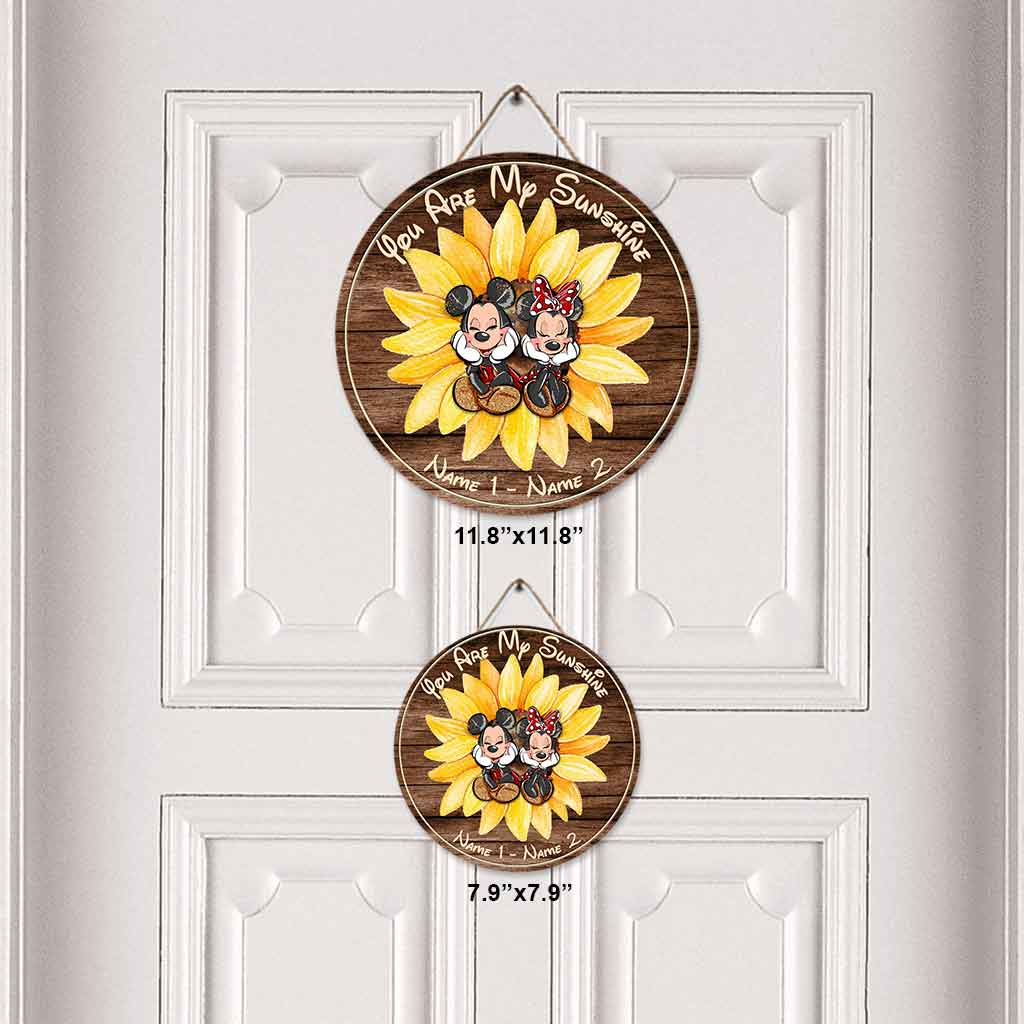 Personalized Round Wood Sign You Are My Sunshine Gift