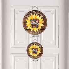 Load image into Gallery viewer, Personalized Round Wood Sign You Are My Sunshine Gift
