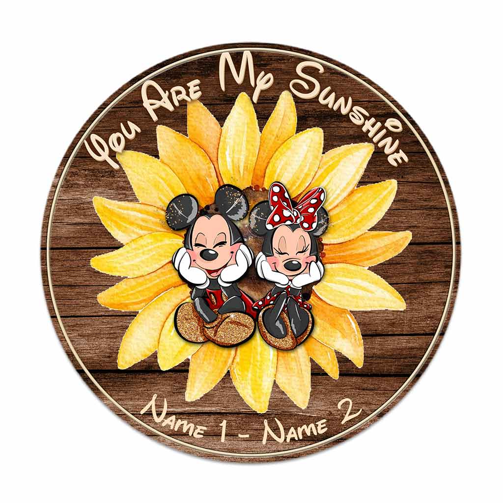 Personalized Round Wood Sign You Are My Sunshine Gift