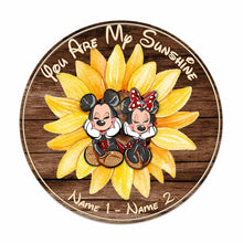 Load image into Gallery viewer, Personalized Round Wood Sign You Are My Sunshine Gift
