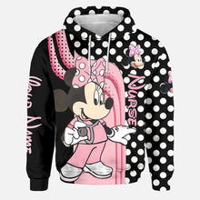Load image into Gallery viewer, Personalized Minnie Mouse Nurse Hoodie and Leggings Set

