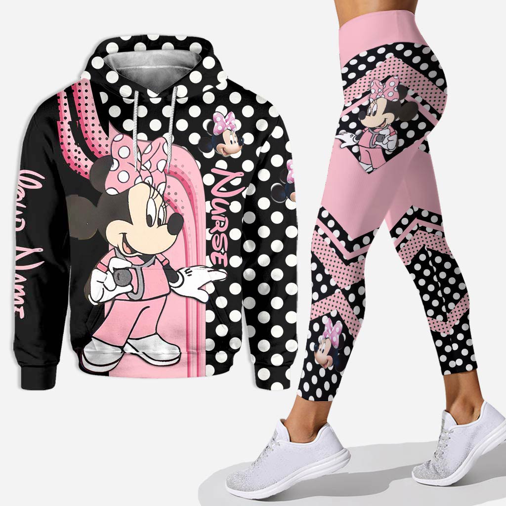 Personalized Minnie Mouse Nurse Hoodie and Leggings Set