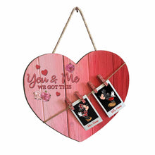 Load image into Gallery viewer, Personalized Heart Wood Sign with Custom Names for Couples
