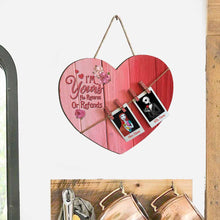 Load image into Gallery viewer, Personalized Heart Wood Sign for Couples | Custom Name Decor
