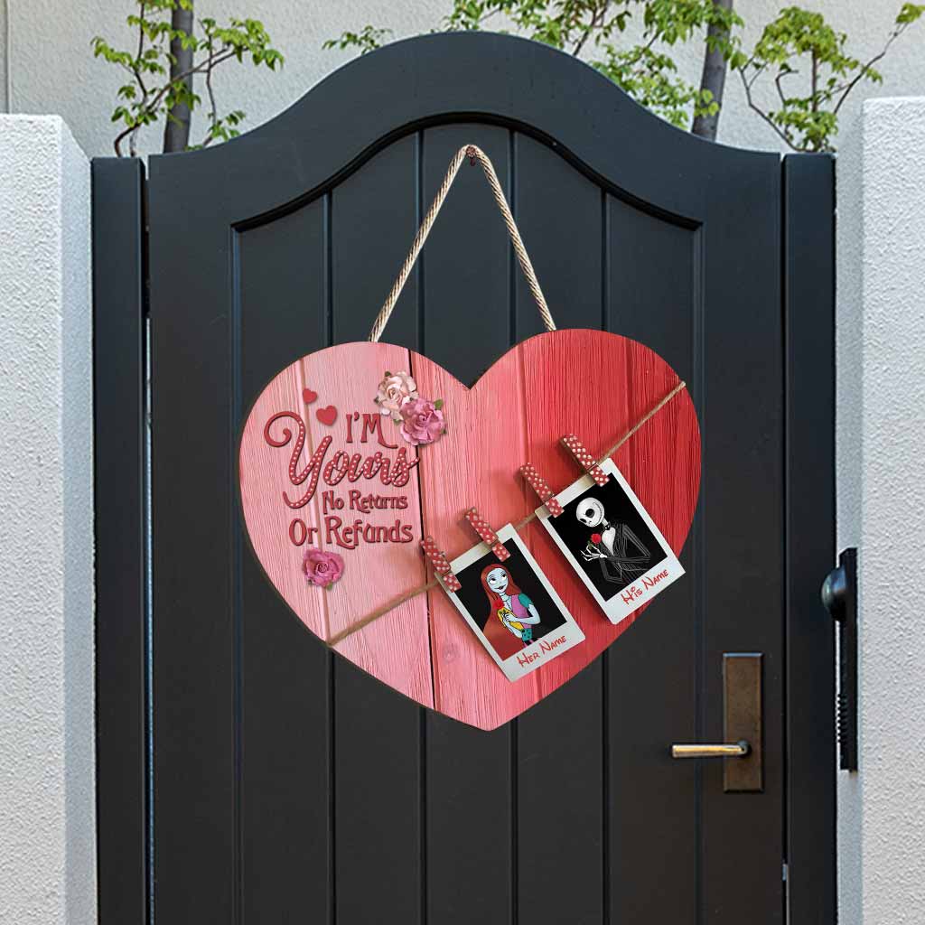 Personalized Heart Wood Sign for Couples | Custom Name Decor