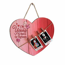 Load image into Gallery viewer, Personalized Heart Wood Sign for Couples | Custom Name Decor
