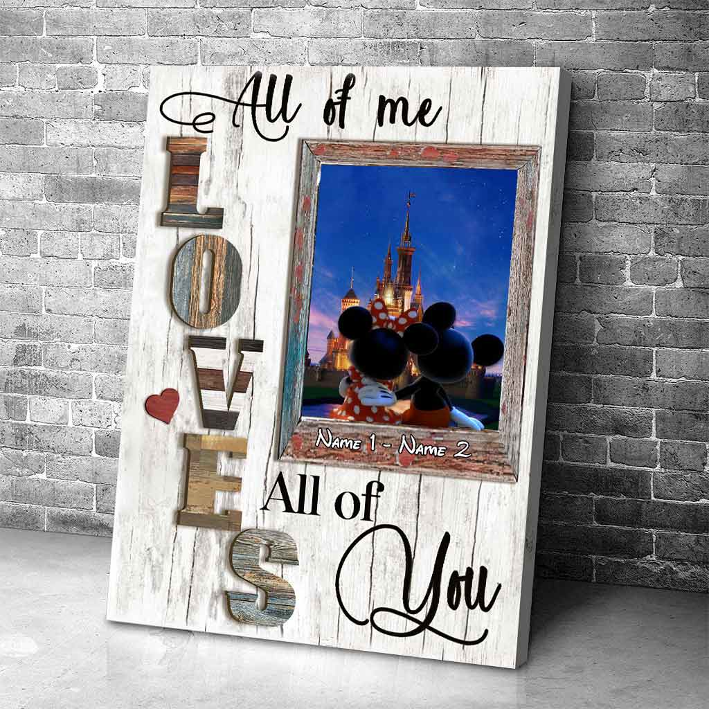 Personalized Couple Mouse Poster Custom Name Wall Art Gift