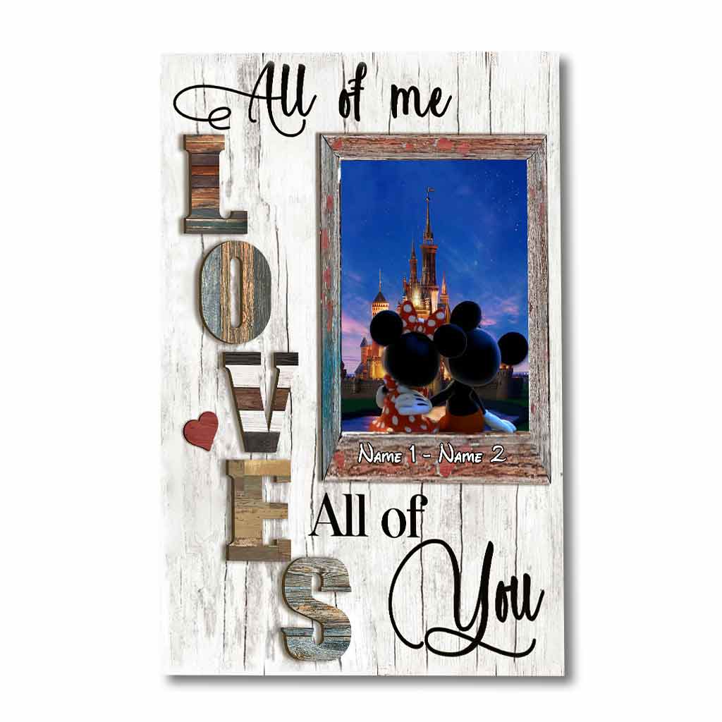 Personalized Couple Mouse Poster Custom Name Wall Art Gift
