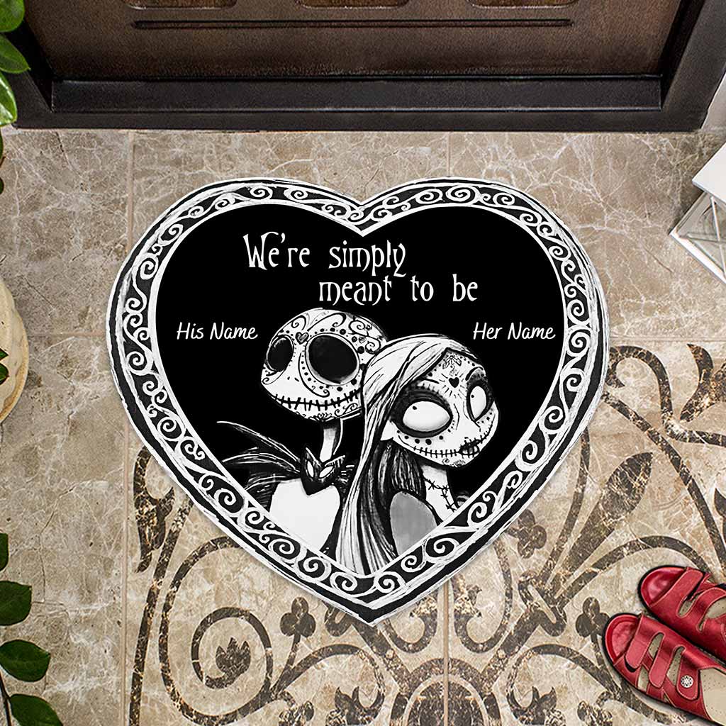 Personalized Nightmare Before Christmas Doormat Custom Name Gift