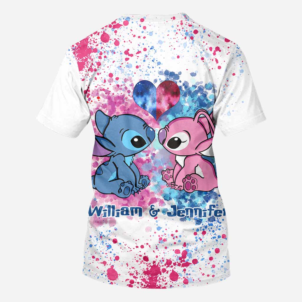 Personalized Ohana All-Over Print Hoodie Custom Names Gift for Couples