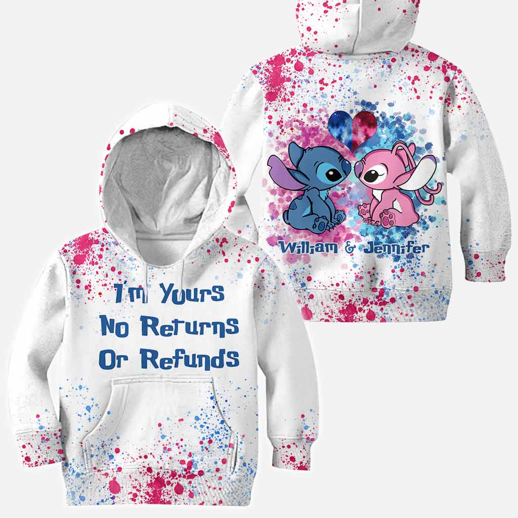 Personalized Ohana All-Over Print Hoodie Custom Names Gift for Couples