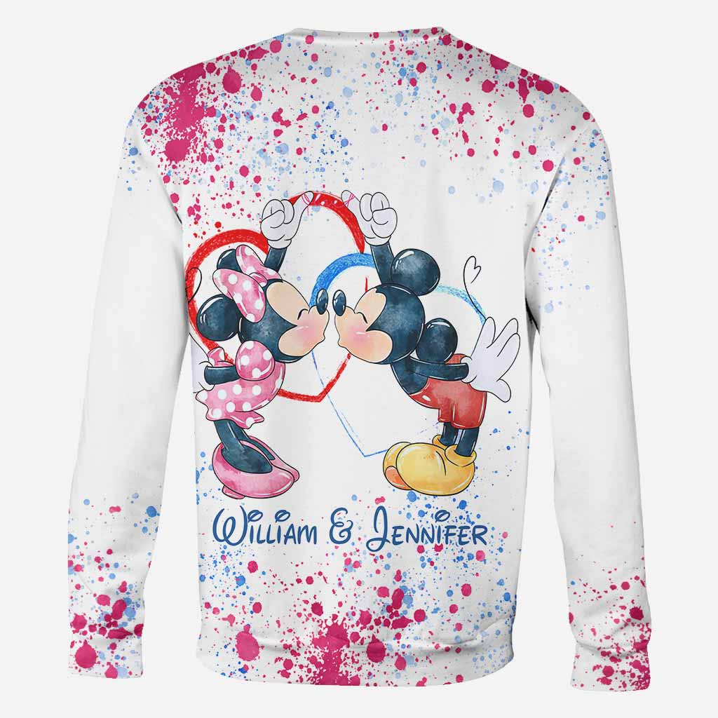 Personalized All Over Print Hoodie Custom Name Gift for Couples
