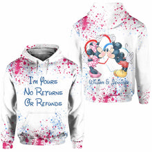 Load image into Gallery viewer, Personalized All Over Print Hoodie Custom Name Gift for Couples

