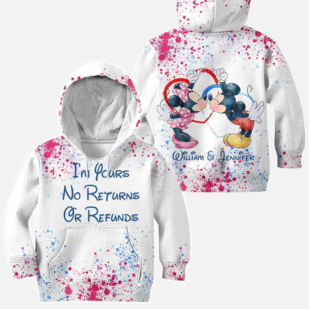 Personalized All Over Print Hoodie Custom Name Gift for Couples